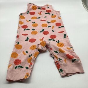 Fruit Print Sleeveless Baby Romper